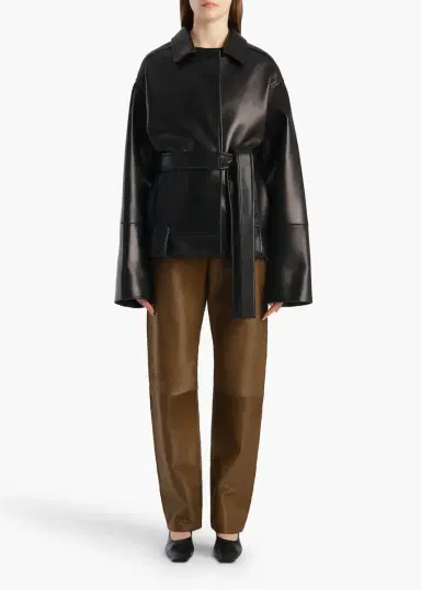 Khaite Alder Jacket In Black Leather | Thumbnail 2 Khaite Alder Jacket In Black Leather | Thumbnail 2