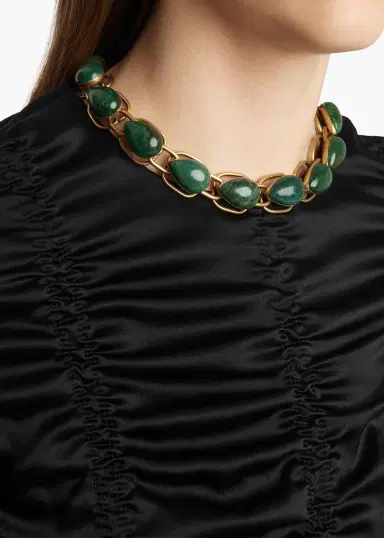 Khaite Cyclone Chain Necklace In Antique Gold With | Thumbnail 2 Khaite Cyclone Chain Necklace In Antique Gold With | Thumbnail 2