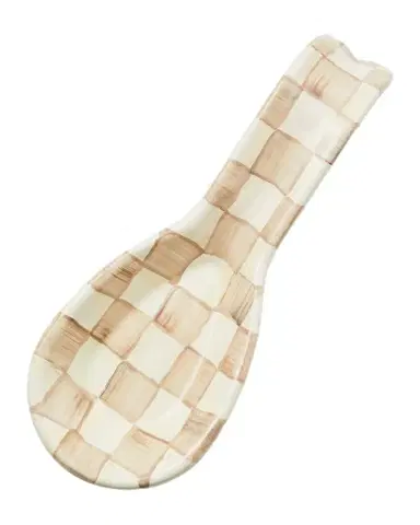 MacKenzie-Childs Mocha Check Spoon Rest | Thumbnail 1 MacKenzie-Childs Mocha Check Spoon Rest | Thumbnail 1