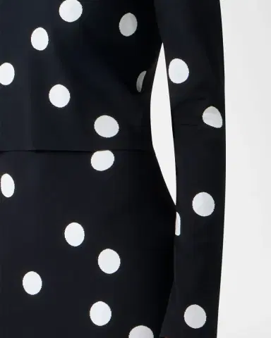 Akris punto Polka Dot Long-Sleeve Crop Sweater | Thumbnail 5 Akris punto Polka Dot Long-Sleeve Crop Sweater | Thumbnail 5