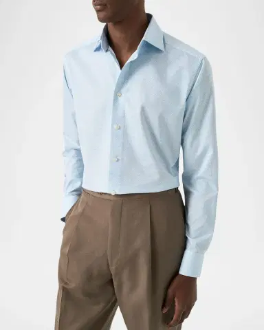 Eton Men 's Signature Twill Contemporary-Fit Dress Shirt | Thumbnail 4