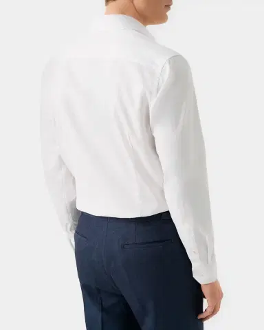 Eton Men 's Elevated Semi Solid Cotton Dress Shirt | Thumbnail 3 Eton Men 's Elevated Semi Solid Cotton Dress Shirt | Thumbnail 3