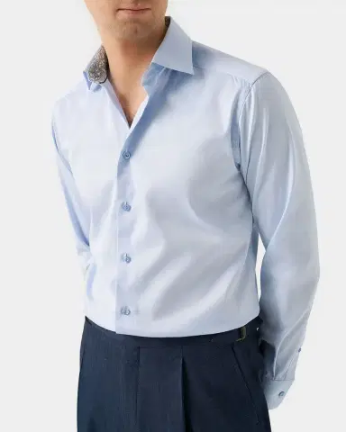 Eton Men 's Signature Twill Contemporary-Fit Dress Shirt | Thumbnail 4