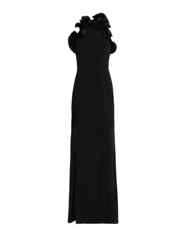 Rickie Freeman for Teri Jon Ruffle-Trim Stretch Crepe Gown | Thumbnail 1 Rickie Freeman for Teri Jon Ruffle-Trim Stretch Crepe Gown | Thumbnail 1