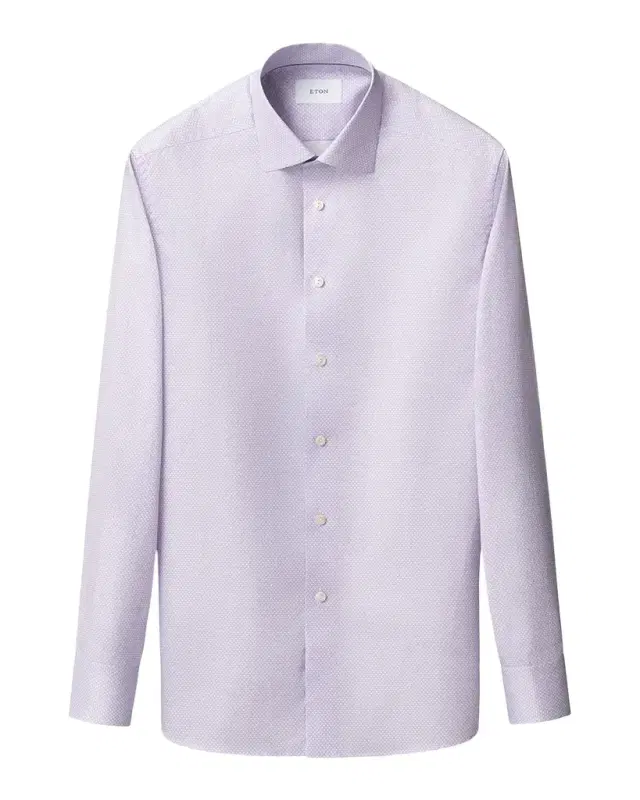 Eton Men 's Micro-Floral Signature Twill Dress Shirt