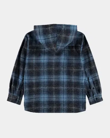 Molo Boy 's Rizz Hooded Cotton Flannel Shirt, Size 7-12 | Thumbnail 2 Molo Boy 's Rizz Hooded Cotton Flannel Shirt, Size 7-12 | Thumbnail 2