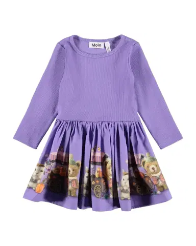 Molo Girl's Candi Long-Sleeve Cotton Dress, Size 6M-2 | Thumbnail 1