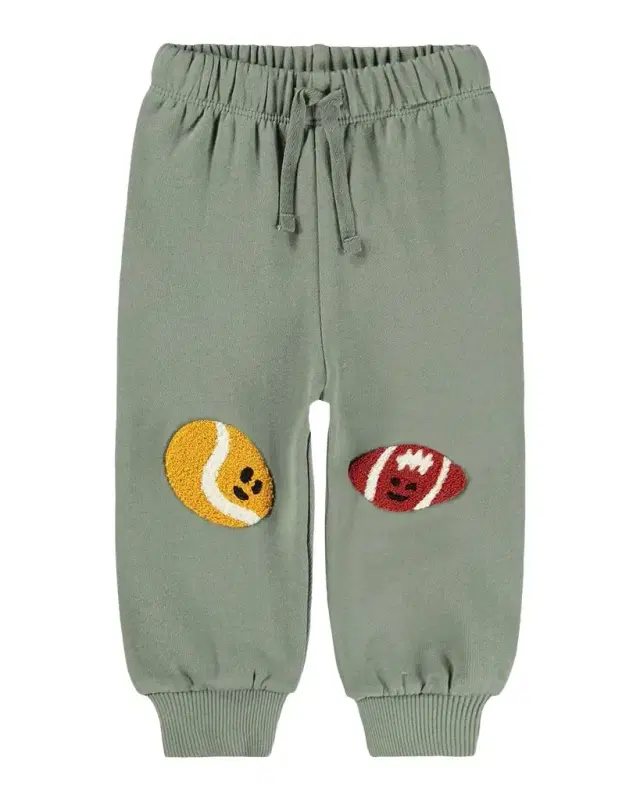 Molo Boy 's Simeon Embroidered Organic Cotton Pants, Size 0M-4