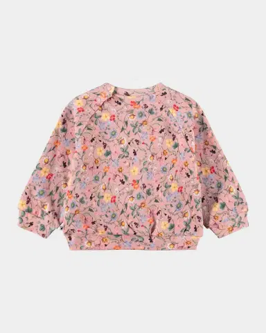 MOLO Girl's Disc Floral Cotton Sweatshirt, Size 3M-2 | Thumbnail 2