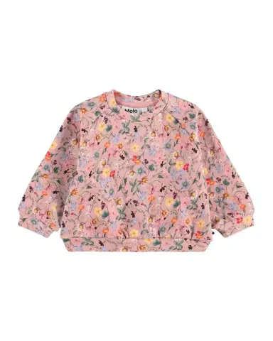 MOLO Girl's Disc Floral Cotton Sweatshirt, Size 3M-2 | Thumbnail 1