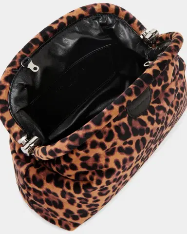 Stella McCartney Falabella Leopard-Print Velvet Convertible Clutch | Thumbnail 3 Stella McCartney Falabella Leopard-Print Velvet Convertible Clutch | Thumbnail 3