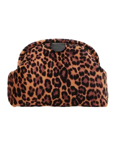 Stella McCartney Falabella Leopard-Print Velvet Convertible Clutch | Thumbnail 1 Stella McCartney Falabella Leopard-Print Velvet Convertible Clutch | Thumbnail 1