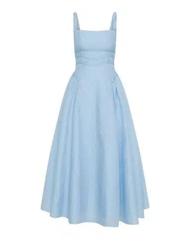 Rachel Gilbert Sophia Strap Textured Jacquard Tea-Length Dress | Thumbnail 1