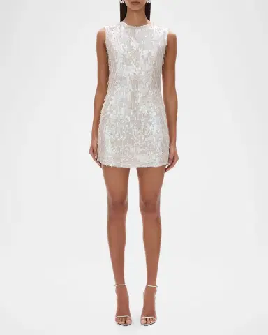 Rachel Gilbert Calypso Fringe Sequined Mini Dress | Thumbnail 2
