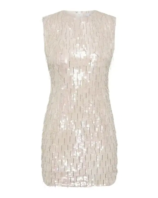 Rachel Gilbert Calypso Fringe Sequined Mini Dress