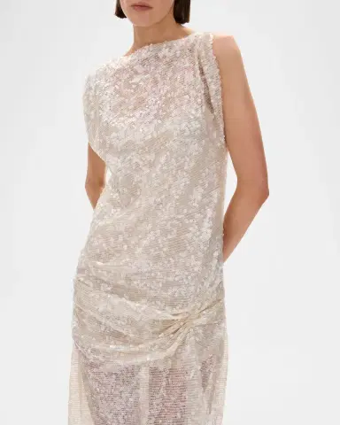 RACHEL GILBERT Marlow Sleeveless Sheer Sequined Gown | Thumbnail 3 RACHEL GILBERT Marlow Sleeveless Sheer Sequined Gown | Thumbnail 3
