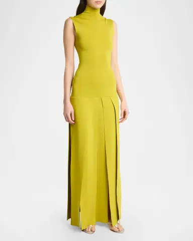 Alaïa Turtleneck Carwash Knit Maxi Dress | Thumbnail 4 Alaïa Turtleneck Carwash Knit Maxi Dress | Thumbnail 4