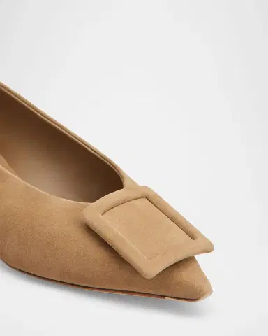 Roger Vivier Belle Vivier 25mm Suede Ballerina Flats | Thumbnail 2
