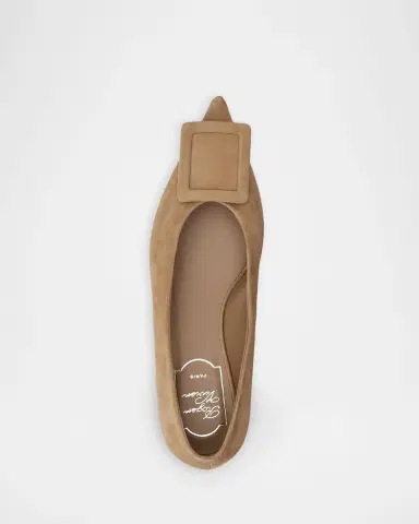 Roger Vivier Belle Vivier 25mm Suede Ballerina Flats | Thumbnail 3