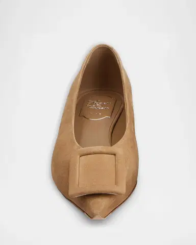 Roger Vivier Belle Vivier 25mm Suede Ballerina Flats | Thumbnail 4