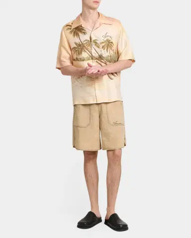 AMIRI Palms Printed Silk Camp Shirt | Thumbnail 2