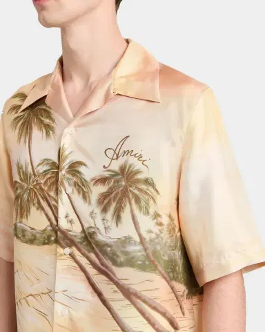 AMIRI Palms Printed Silk Camp Shirt | Thumbnail 4
