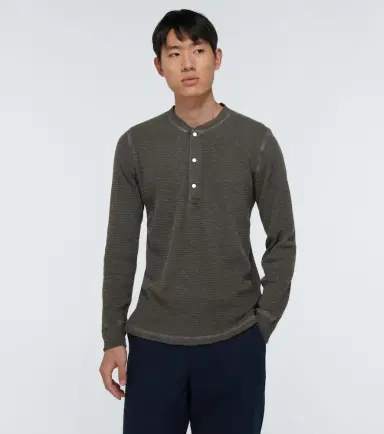 RRL Waffle-knit cotton Henley shirt | Thumbnail 3