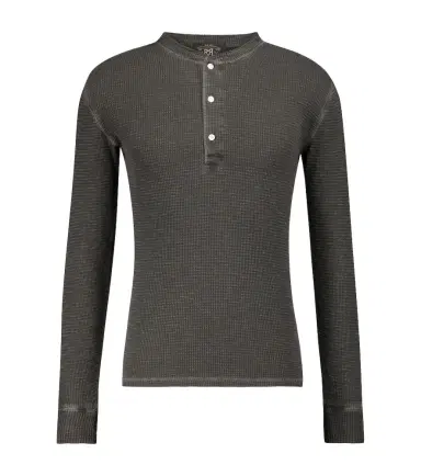 RRL Waffle-knit cotton Henley shirt | Thumbnail 1