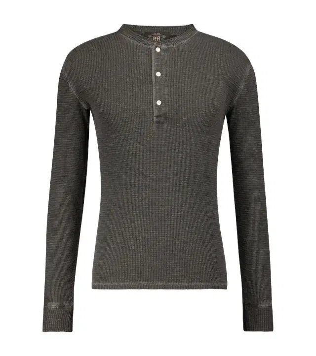 RRL Waffle-knit cotton Henley shirt
