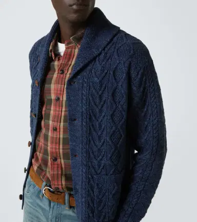 RRL Cable-knit cotton cardigan | Thumbnail 5