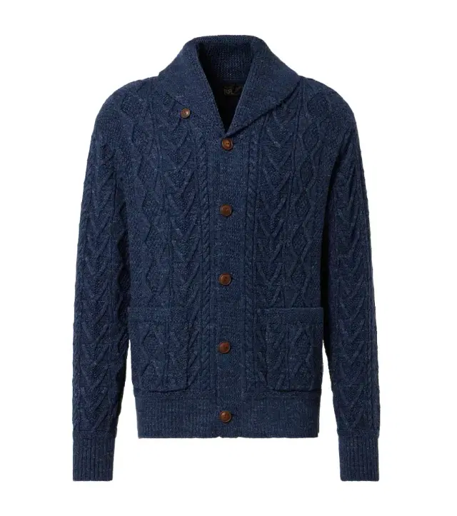 RRL Cable-knit cotton cardigan