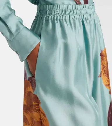 La DoubleJ Floral silk palazzo pants | Thumbnail 3