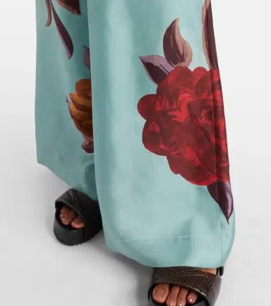 La DoubleJ Floral silk palazzo pants | Thumbnail 5