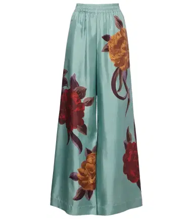 La DoubleJ Floral silk palazzo pants | Thumbnail 1