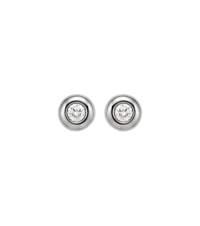 David Yurman Sterling silver earrings with diamonds