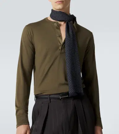 Tom Ford Wool, cashmere, and silk Henley shirt | Thumbnail 2