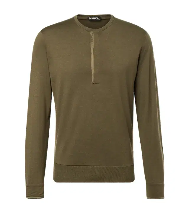 Wool, cashmere, and silk Henley shirt