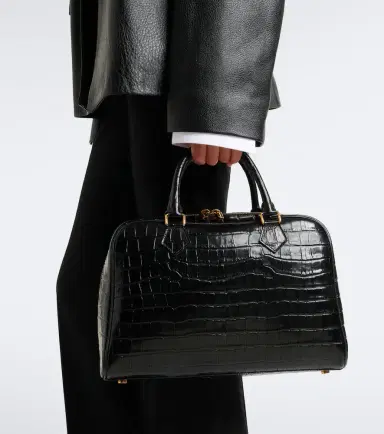 Nili Lotan Jaclyn croc-effect leather bowling bag | Thumbnail 4
