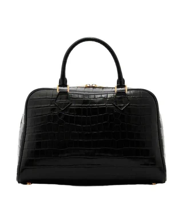 Nili Lotan Jaclyn croc-effect leather bowling bag