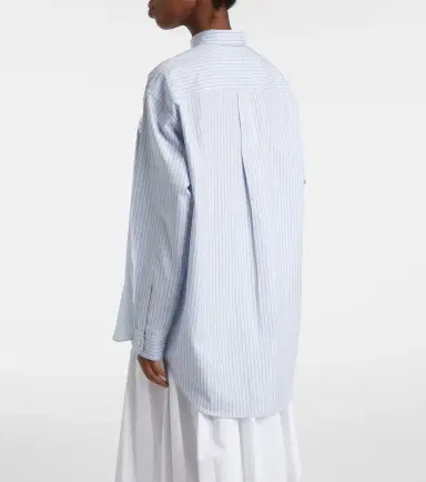 Prada Chevron striped oversized cotton shirt | Thumbnail 3 Prada Chevron striped oversized cotton shirt | Thumbnail 3