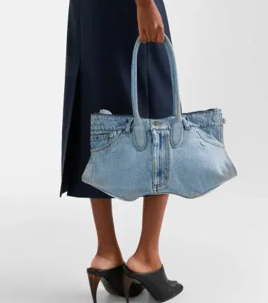 McQueen Manta Medium denim shoulder bag | Thumbnail 3