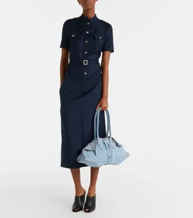 McQueen Manta Medium denim shoulder bag | Thumbnail 4