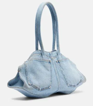 McQueen Manta Medium denim shoulder bag | Thumbnail 5