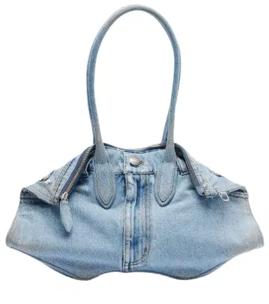 McQueen Manta Medium denim shoulder bag | Thumbnail 1