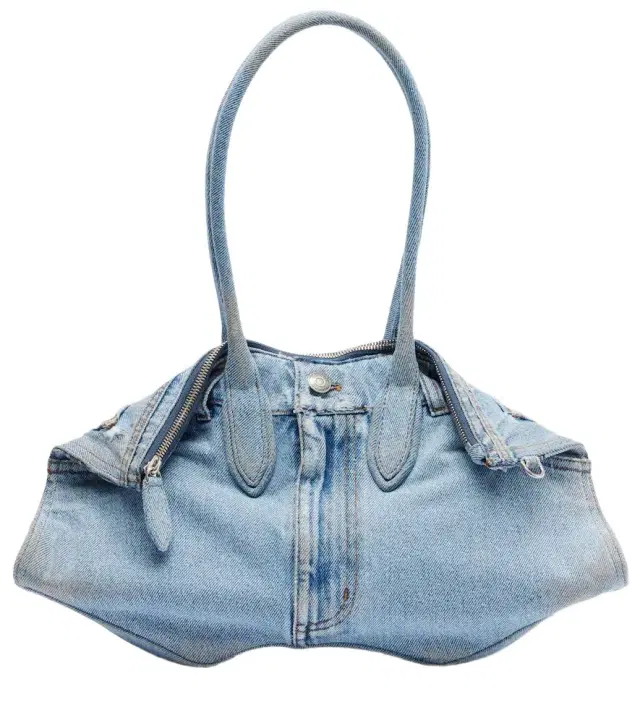 McQueen Manta Medium denim shoulder bag