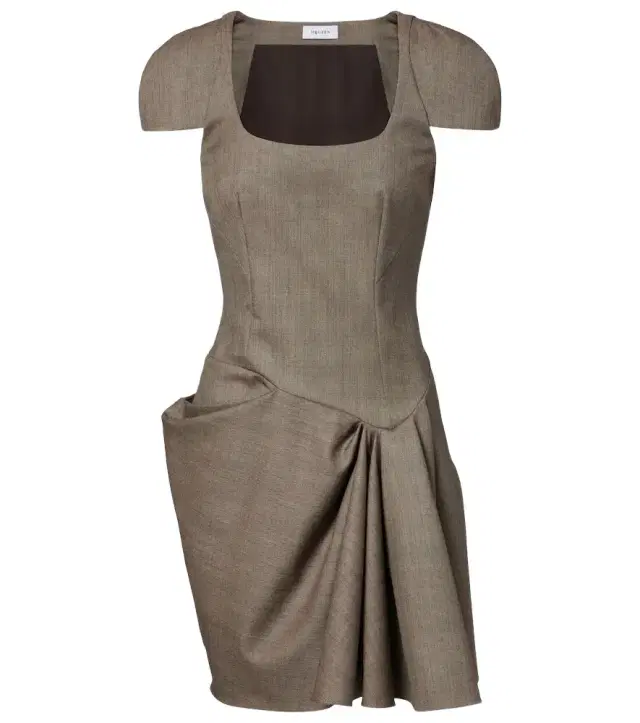 McQueen Draped gathered minidress