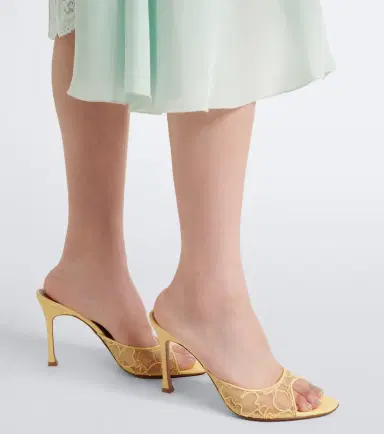Amina Muaddi Alexa lace mules | Thumbnail 6 Amina Muaddi Alexa lace mules | Thumbnail 6