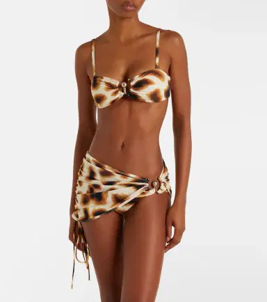 Christopher Esber Orbit ruched animal-print bikini bottoms | Thumbnail 2