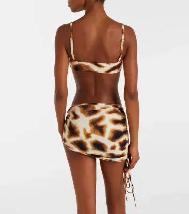Christopher Esber Orbit ruched animal-print bikini bottoms | Thumbnail 4