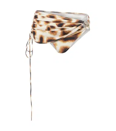 Christopher Esber Orbit ruched animal-print bikini bottoms | Thumbnail 1